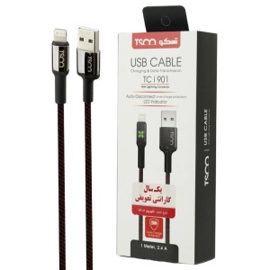 کابل آیفونی فست شارژ TSCO TCI901 2.4A 1m