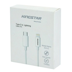 کابل تبدیل فست شارژ KingStar K55 IC Type-C to Lightning 3A QC3 1m