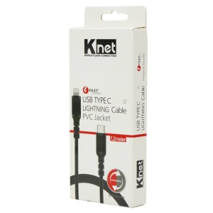 کابل تبدیل فست شارژ K-Net K-CUCL2012 Type-C to Lightning 1.2m