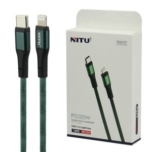 کابل تبدیل فست شارژ Nitu NC125 Type-C to Lightning PD 20W 1.2m