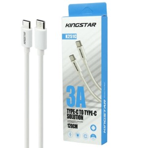 کابل تبدیل KingStar K251C Type-C to Type-C 3A 1.2m