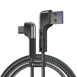 کابل تایپ سی فست شارژ 2.4 آمپر یسیدو CA81 دو سر L طول 2 متر