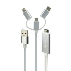 کابل تبدیل ProOne PCH70 Lightning/ Micro USB/ Type-C to HDMI 1.8m