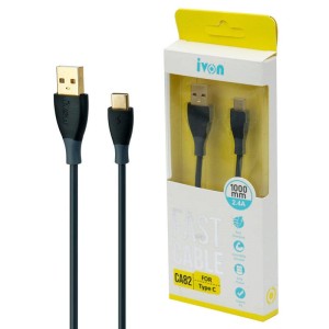 کابل تایپ سی فست شارژ Ivon CA82 2.4A 1m