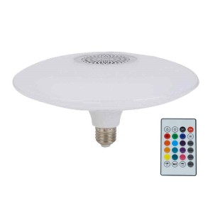 لامپ LED اسپیکر دار بلوتوثی UL-D0612 24W E27 + ریموت کنترل