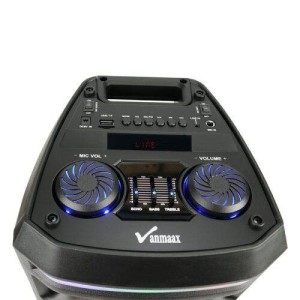 اسپیکر چمدانی بلوتوثی رم و فلش خور Vanmaax MAX-150 + میکروفون و ریموت کنترل