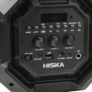 اسپیکر بلوتوثی رم و فلش خور Hiska B164 + میکروفون و ریموت کنترل