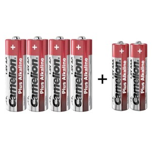 پک ۲+۴ باتری قلمی و نیم قلمی Camelion Puls Alkaline 1.5V