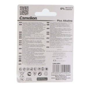باتری ۴ تایی نیم قلمی Camelion Plus Alkaline AAA