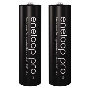 باتری دوتایی قلمی شارژی Panasonic Eneloop BK-3HCDE AA 2500mAh