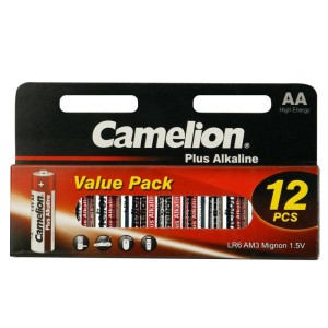 باتری قلمی Camelion Plus Alkaline 1.5V AA بسته ۱۲ عددی