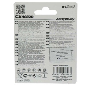 باتری قلمی شارژی Camelion Alwaysready NH-AA1000BP2 AA 1000mAh