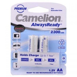 باتری دوتایی قلمی شارژی Camelion Always Ready Max AA 2300mAh