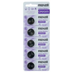 باتری سکه ای Maxell CR2025 بسته ۵ عددی