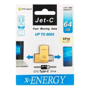 فلش ۶۴ گیگ ایکس انرژی X-Energy Jet-C OTG Type-C USB3.0