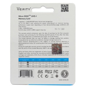 رم میکرو ۶۴ گیگ وریتی Verity U3 C10 80MB/s + خشاب