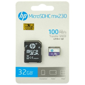 رم میکرو ۳۲ گیگ اچ پی HP MX230 U3 C10 100MB/s + خشاب