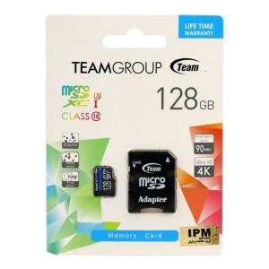 رم میکرو ۱۲۸ گیگ تیم گروپ Teamgroup Elite U3 C10 90MB/s + خشاب