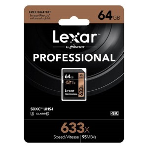 رم اس دی ۶۴ گیگ لکسار Lexar Professional SD U3 95MB/s