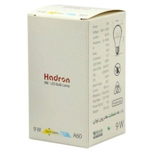لامپ حبابی LED هادرون Hadron A60 E27 9W