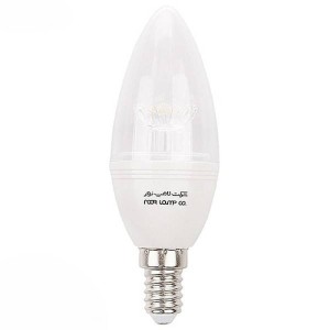 لامپ شمعی شفاف LED نور Lamp Noor E14 6W