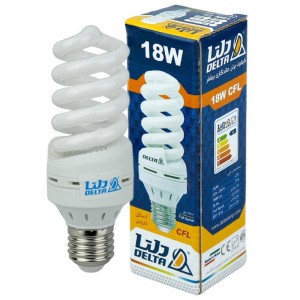 لامپ کم مصرف دلتا Delta Full Spiral E27 18W