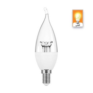 لامپ شمعی LED اشکی شفاف Noor E14 6W