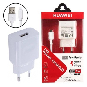 شارژر دیواری فست شارژ HUAWEI 2A 9W پکدار + کابل میکرو یو اس بی