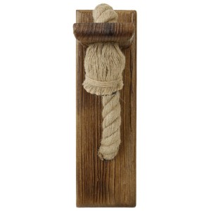 آویز کنفی چراغ دیواری چوبی