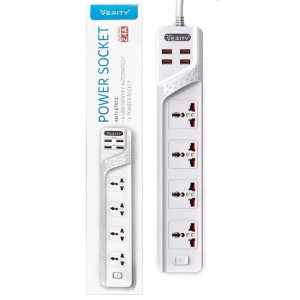 چهار راهی برق وریتی PS 3112 با کابل ۲ متری + شارژر USB