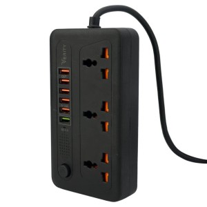 چند راهی ۳ خانه برق وریتی PS 3114 با کابل ۲ متری + شارژر USB