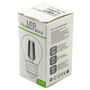 لامپ ادیسونی حبابی فیلامنتی Filament G45 E27 4W
