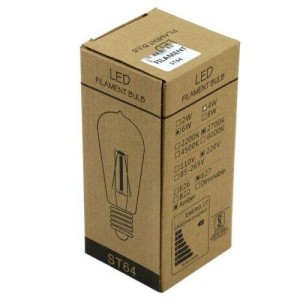 لامپ ادیسونی حبابی فیلامنتی Filament ST64 E27 6W
