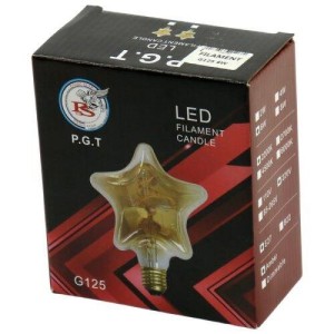 لامپ ادیسونی حبابی فیلامنتی Filament G125-Star E27 6W