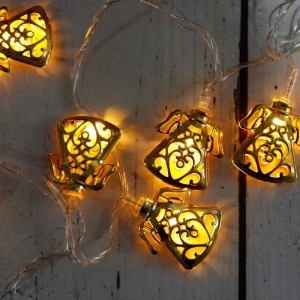 ریسه طرح فانوس فلزی آفتابی ۲ متری