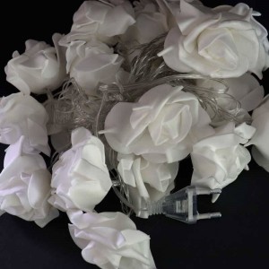 ریسه طرح گل سفید فومی آفتابی ۴ متری