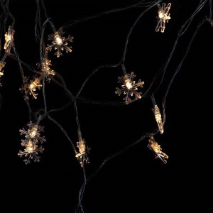 ریسه طرح دانه برف شیشه ای آفتابی ۴ متر