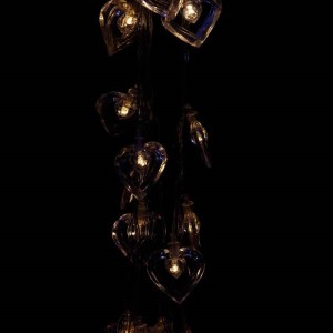 ریسه سوزنی طرح قلب پلاستیکی آفتابی طول 5 متر