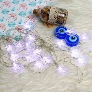 ریسه طرح ماه و ستاره و گل مهتابی ۵ متری