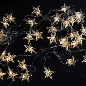 ریسه طرح ستاره شیشه ای آفتابی طول 5.5 متر