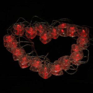 ریسه طرح قلب قرمز بزرگ ۴٫۶ متری