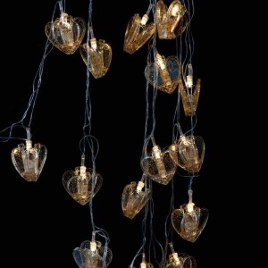 ریسه گیره دار طرح قلب اکلیل دار آفتابی طول 4 متر