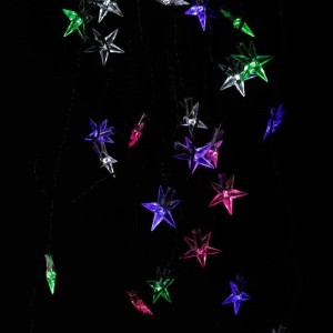 ریسه طرح ستاره کریستالی رنگی ۷ متری
