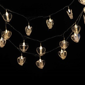 ریسه گیره دار طرح قلب کوچک آفتابی طول 4 متر