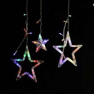 ریسه پرده ای طرح ستاره رنگی ۳ متری