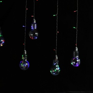 ریسه ۱۲ لامپ پرده ای طرح لامپ رنگی ۳٫۵ متری