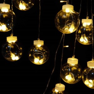 ریسه پرده ای طرح لامپ حبابی آفتابی ۴ متری