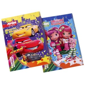 دفتر نقاشی سیمی ۳۲ برگ طرح کارتونی امین