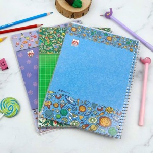 دفتر سیمی ۴۰ برگ طرح گل نهال آلما کد ۷۴۸۵