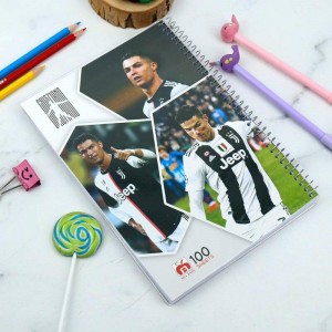 دفتر سیمی ۱۰۰ برگ طرح فوتبالی Nahal Alma کد ۷۱۸۲